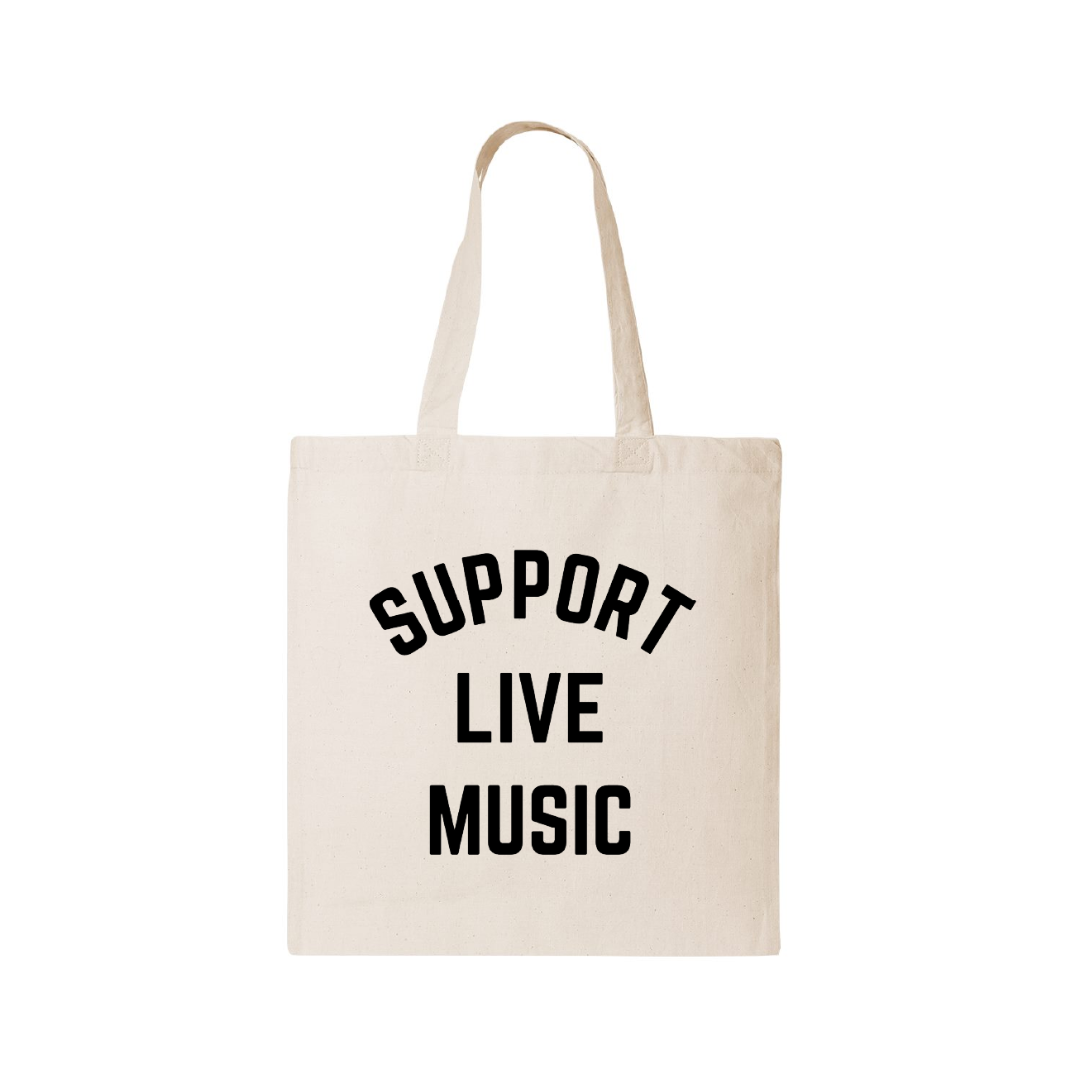 Support Live Music Tote Bag