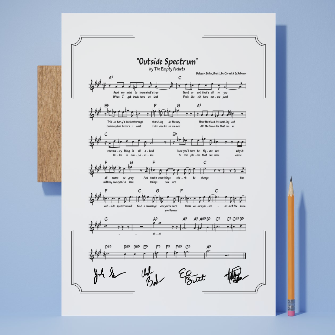 Autographed Sheet Music: Outside Spectrum