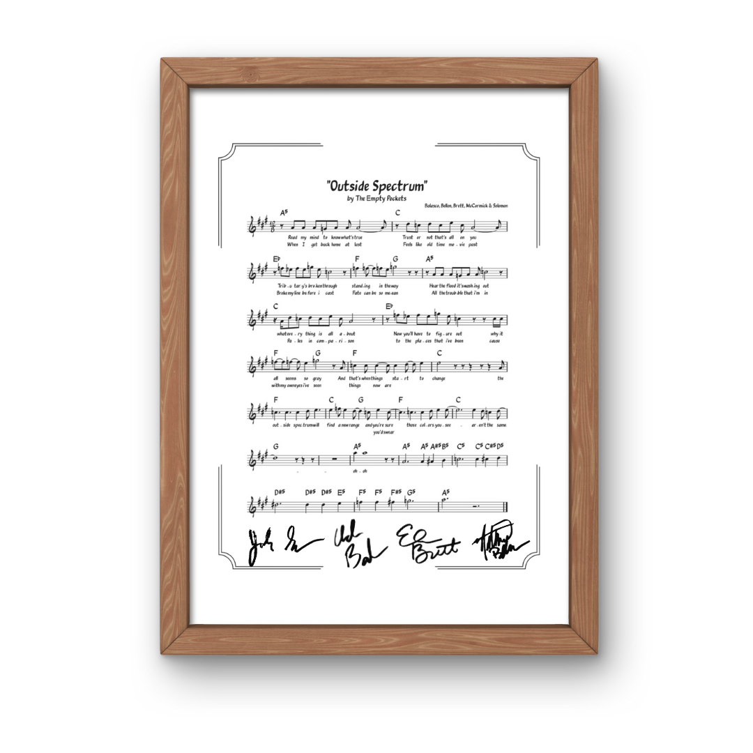 Autographed Sheet Music: Outside Spectrum