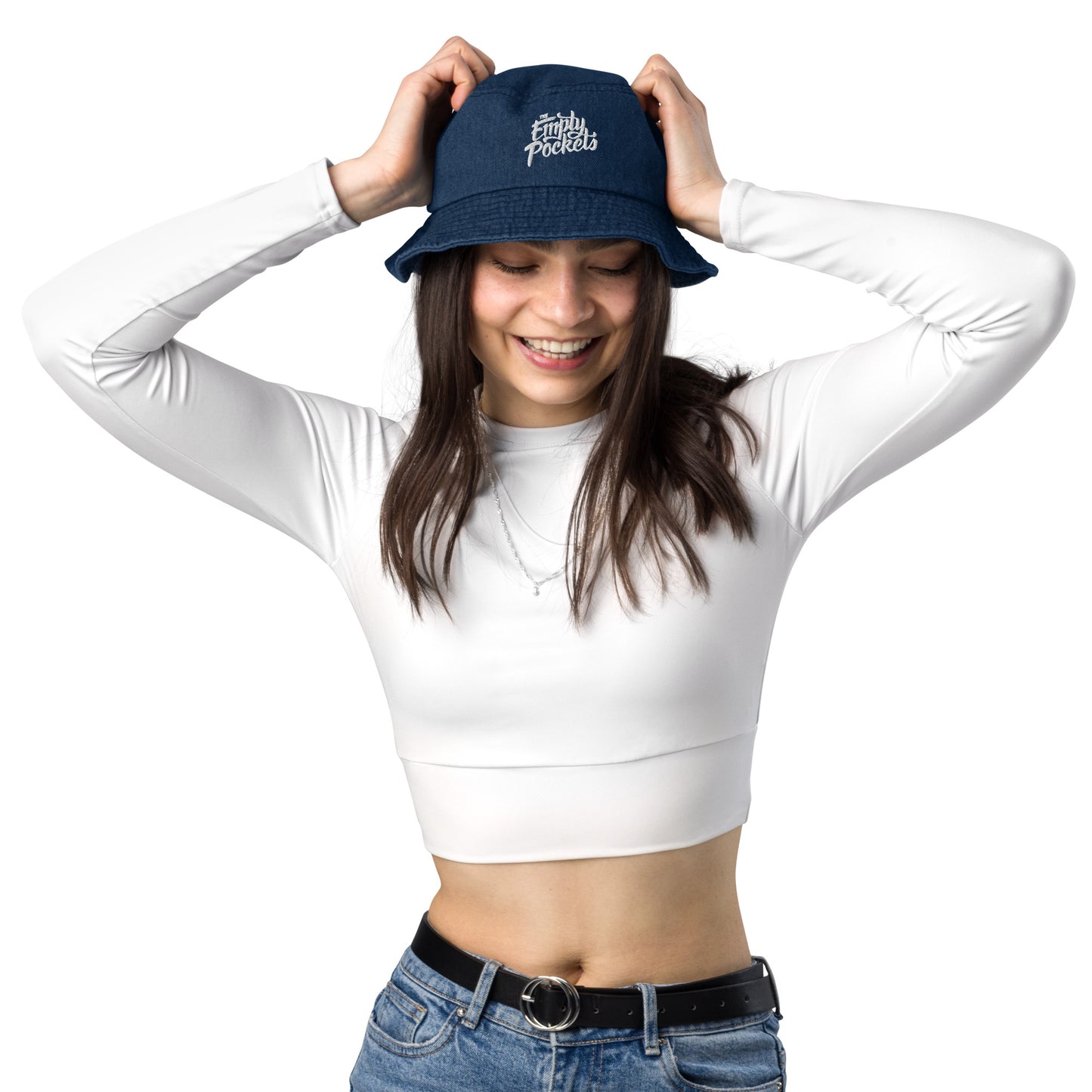 Empty Pockets Logo Denim Bucket Hat