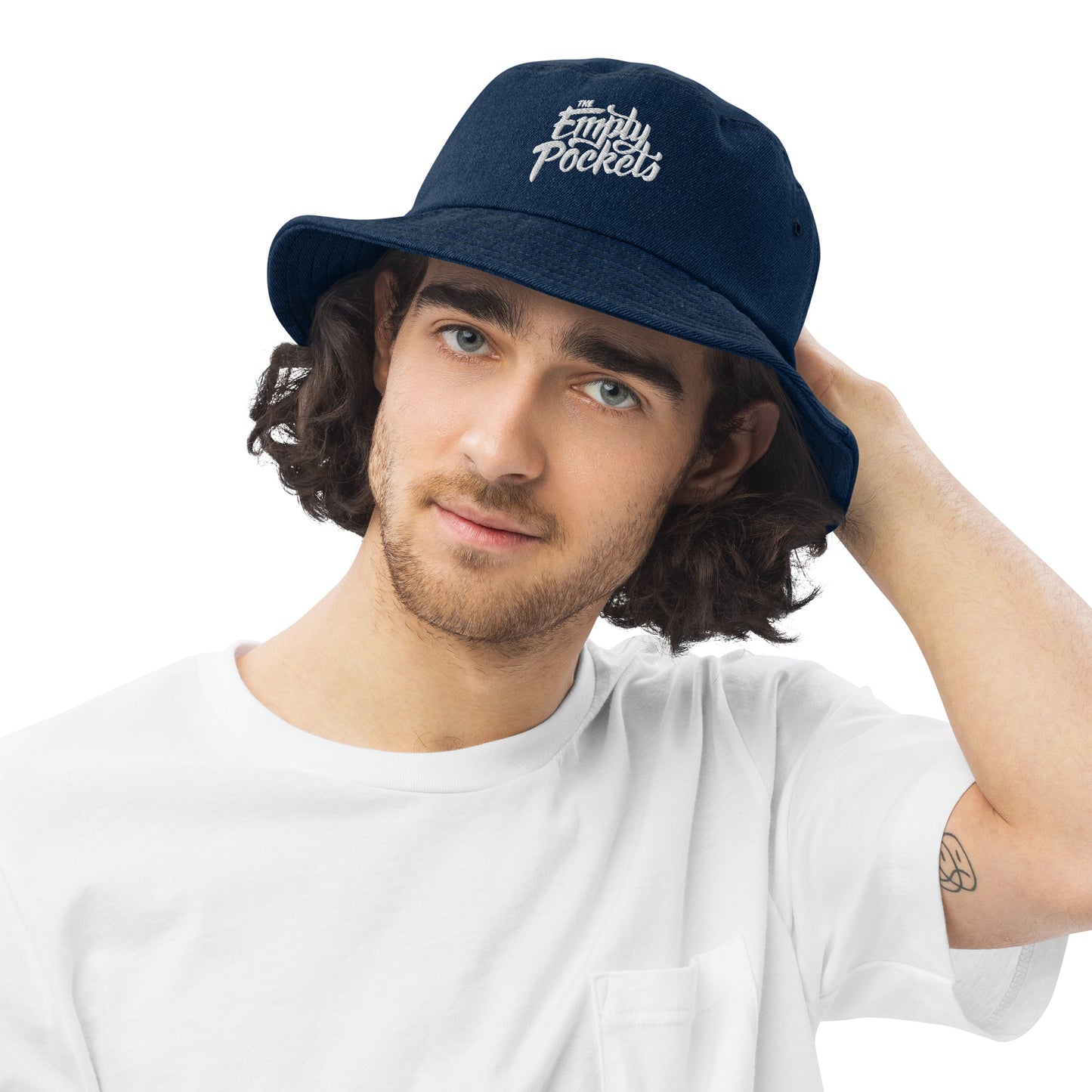 Empty Pockets Logo Denim Bucket Hat