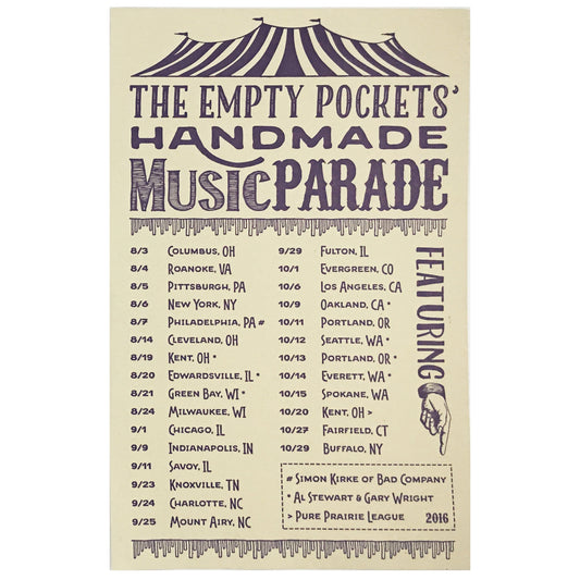 The Handmade Music Parade Tour Poster